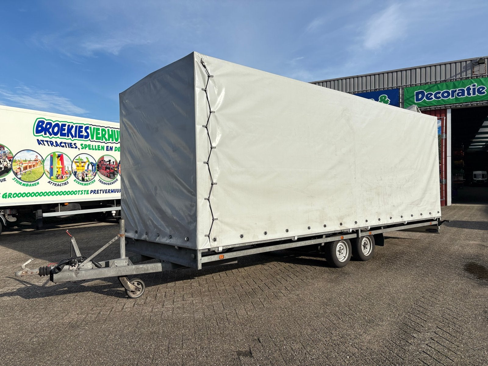 Hulco Medax-2 3000 plateauwagen met huif 611x203x210, Ophalen, Gebruikt