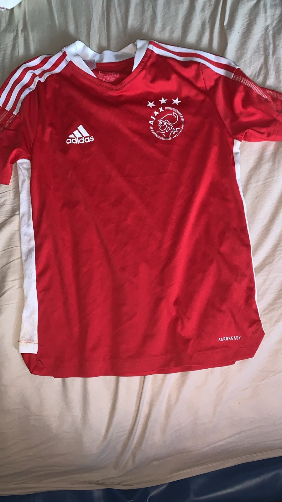 Ajax Thuisshirt Rood Maat 164 (13-14 jaar), Sport en Fitness, Voetbal, Maat XS of kleiner, Ophalen, Gebruikt, Shirt