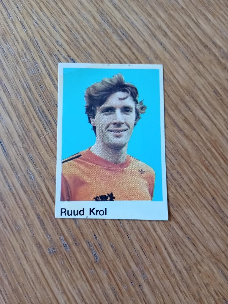 Wereldkampioenschap voetbal 1978 sticker Ruud Krol, Ophalen of Verzenden, Zo goed als nieuw, Bedrijf of Vereniging