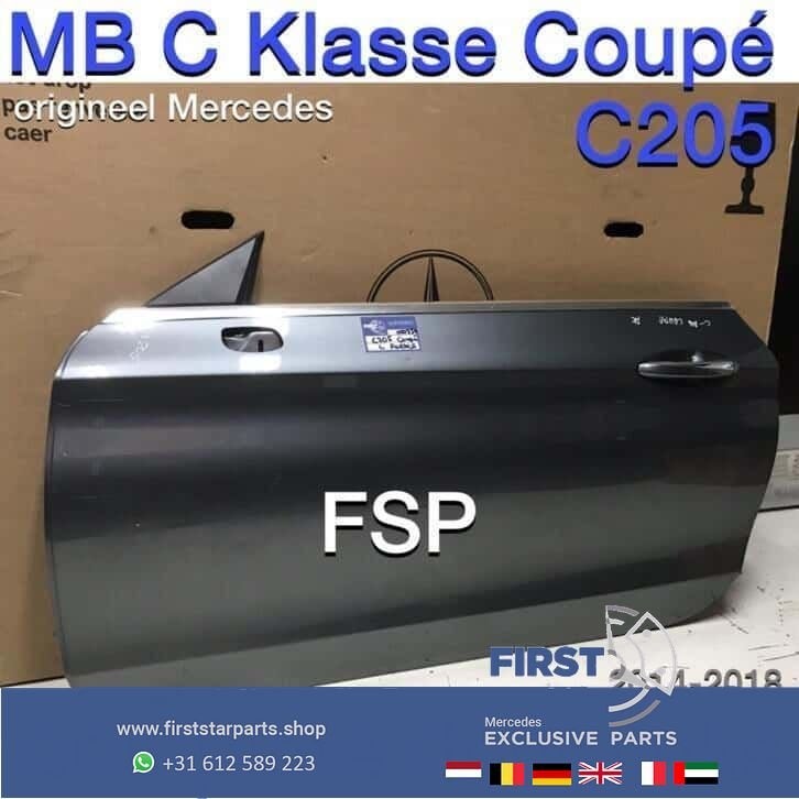 C205 linker deur grijs compleet Mercedes C Klasse Coupé W205, Auto-onderdelen, Gebruikt, -, Deur, Ophalen of Verzenden