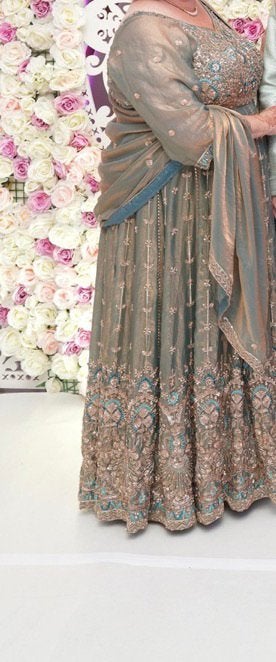 Indian party wear dress met lahenga, Kleding | Dames, Overige typen, Zwart, Maat 46/48 (XL) of groter, Ophalen of Verzenden