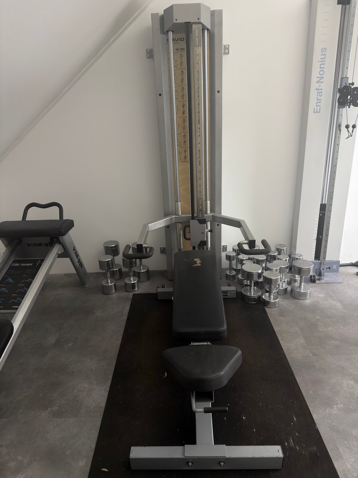 David M30 Combination Multi Press + Matrix Fitnessbank, Ophalen of Verzenden, Gebruikt, Borst