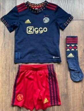 Kompleet origineel Ajax Adidas Ziggo uit setje maat 110, Adidas, Ophalen of Verzenden, Zo goed als nieuw, Setje