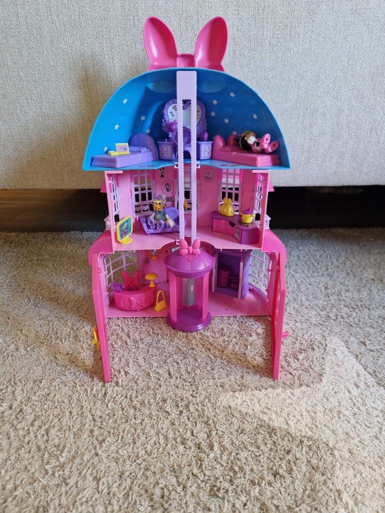 Mickey Mouse Huis - Speelset met Accessoires, Ophalen of Verzenden, Gebruikt, Poppenhuis