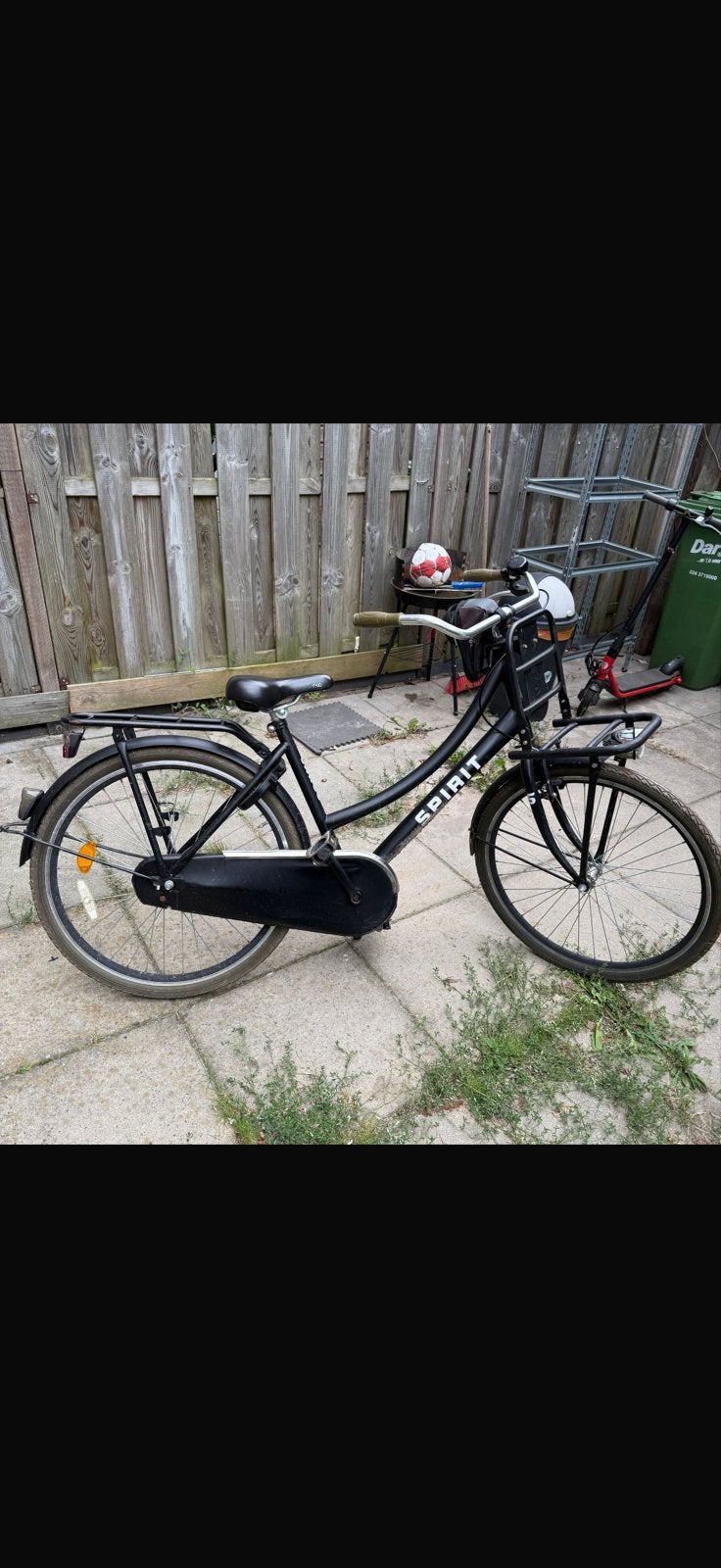 Spirit Cargo fiets - Zwart, gebruikt, met voordrager 26 inch, Fietsen en Brommers, Gebruikt, Velgrem, 50 tot 53 cm, Ophalen