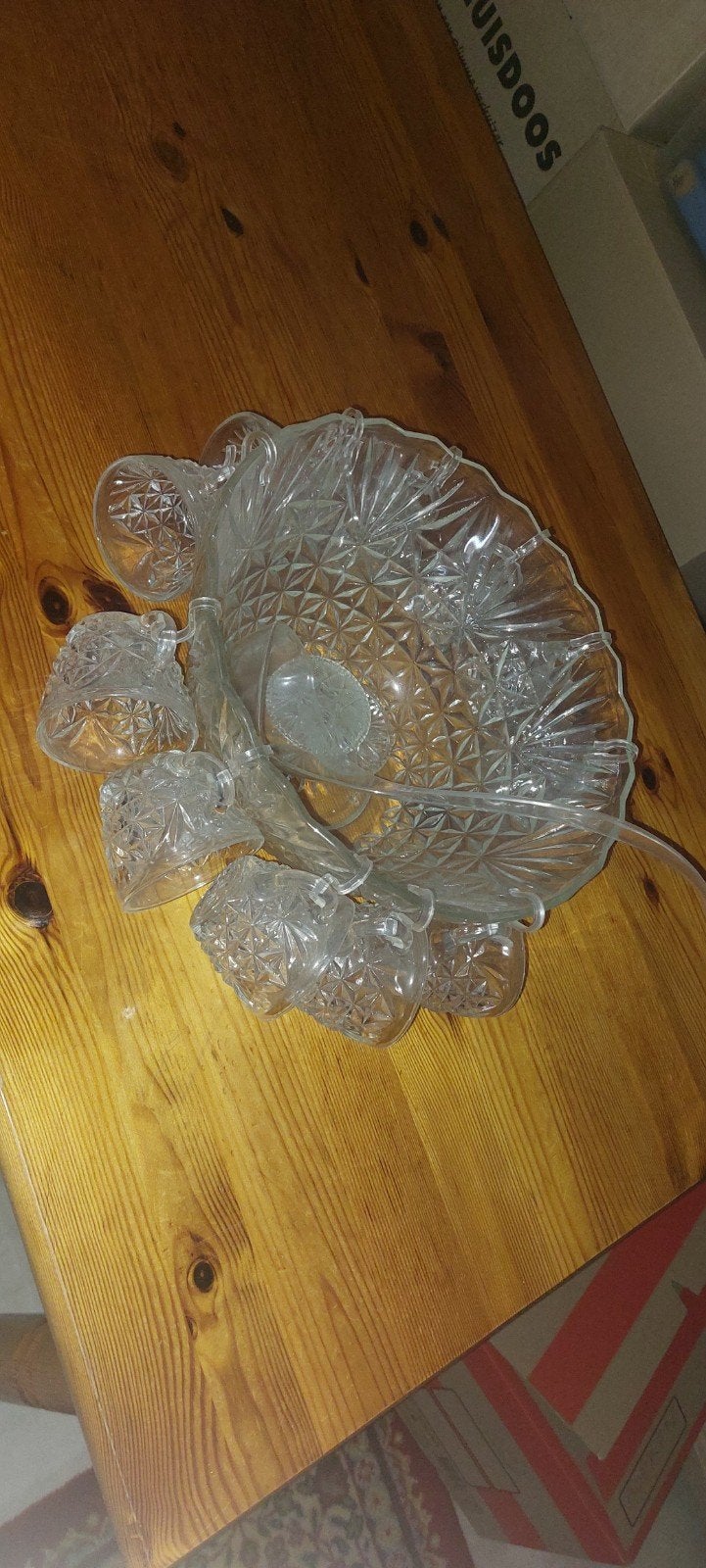 punch bowl met glazen, Ophalen