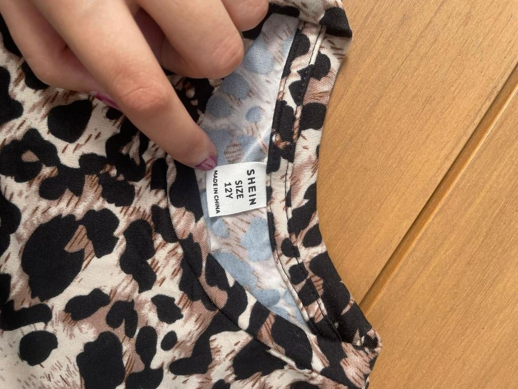 Shein Leopard Print Top - Maat 12Y - Nooit Gedragen, Ophalen of Verzenden, Nieuw, Shein, Meisje