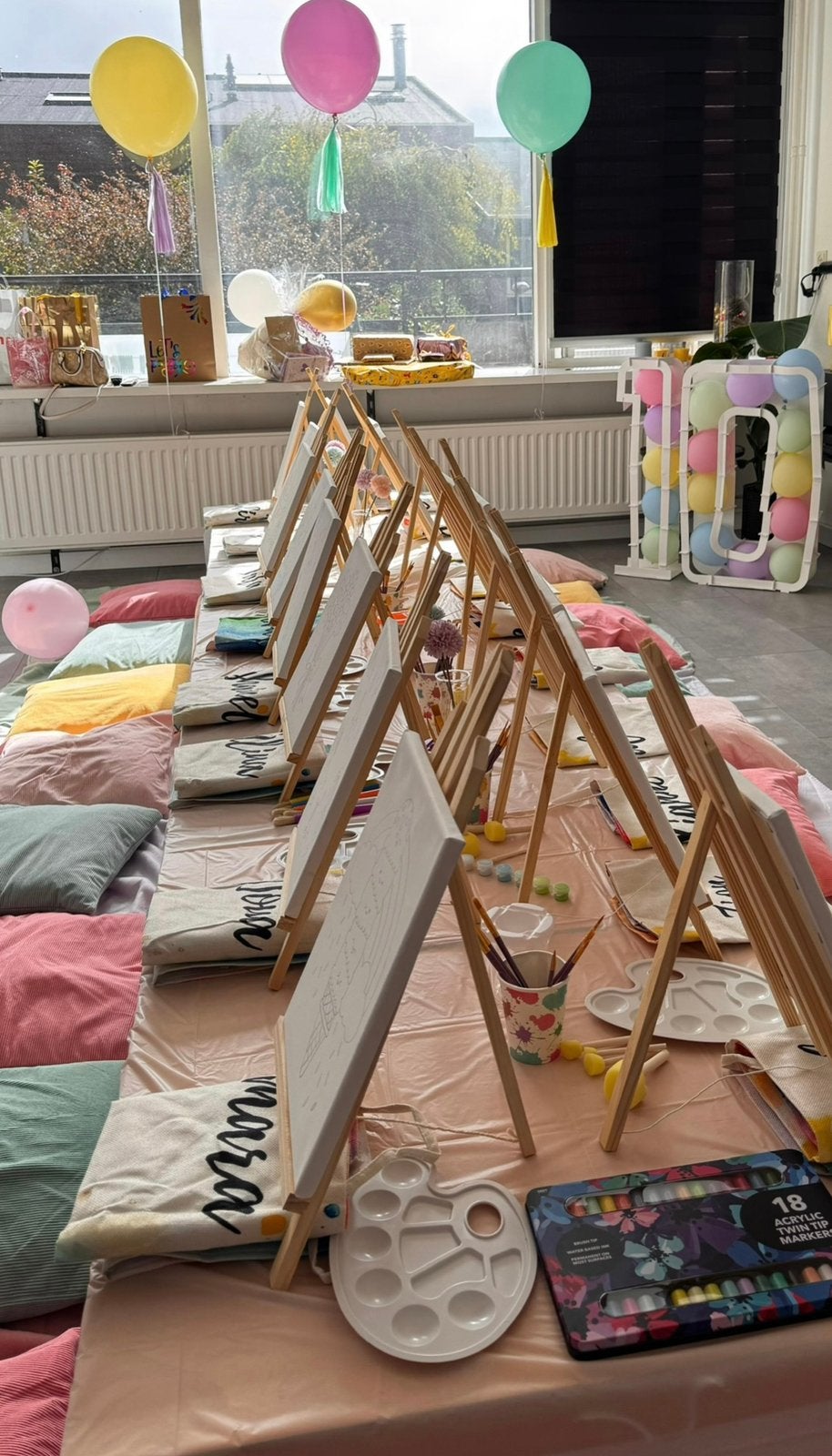 Kinderfeestje picknick tafels sip & paint, Ophalen, Feestje, Nieuw, Feestje