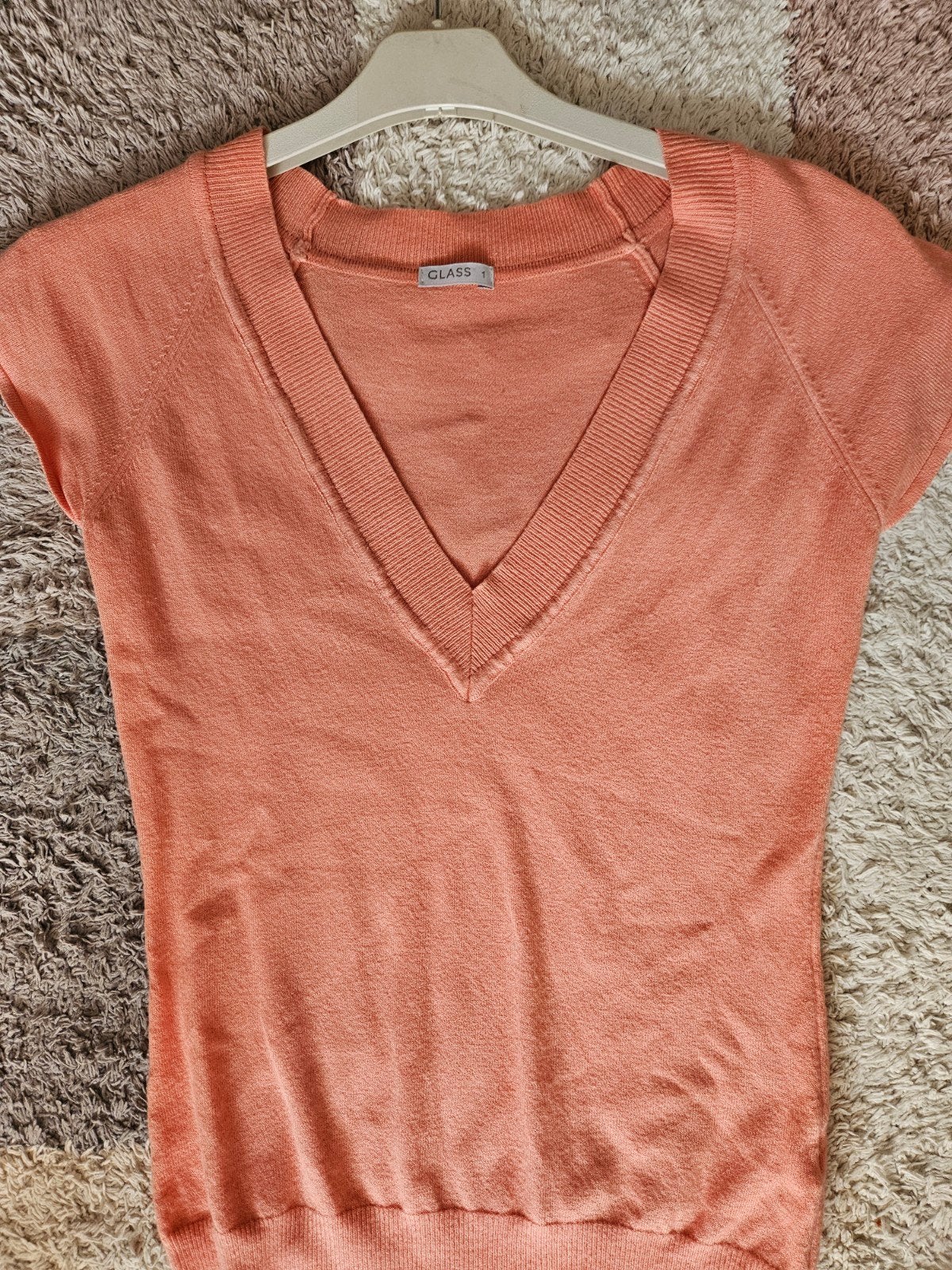 CLASS V-hals trui met korte mouwen, Kleding | Dames, Oranje, Korte mouw, Maat 36 (S), Gedragen