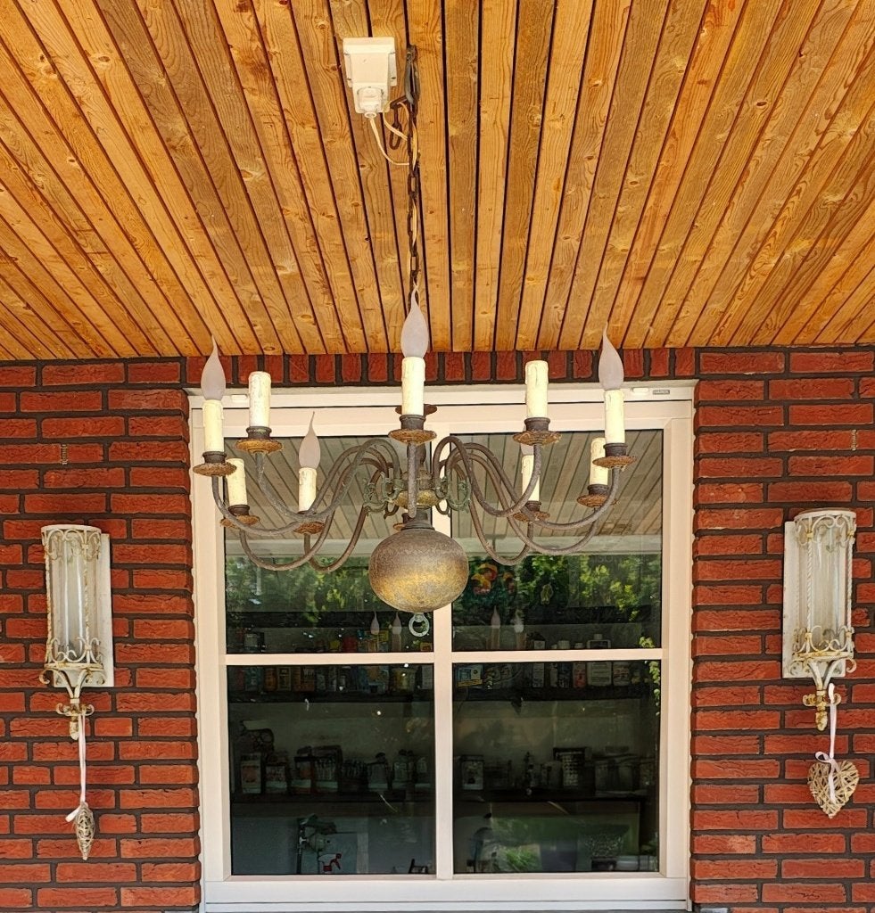 brocante lamp en 2 windlichten, Ophalen