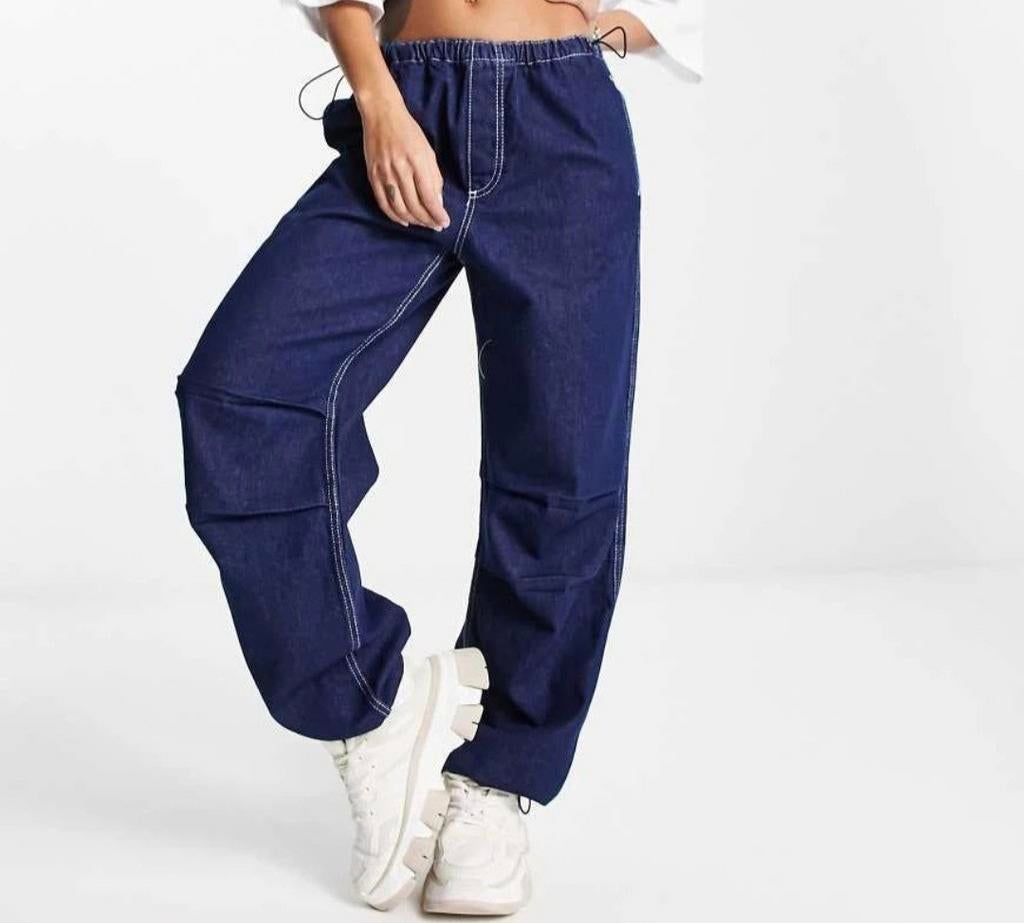 Jeans parachute model maat L/XL, Kleding | Dames, Ophalen of Verzenden, Zo goed als nieuw, Blauw