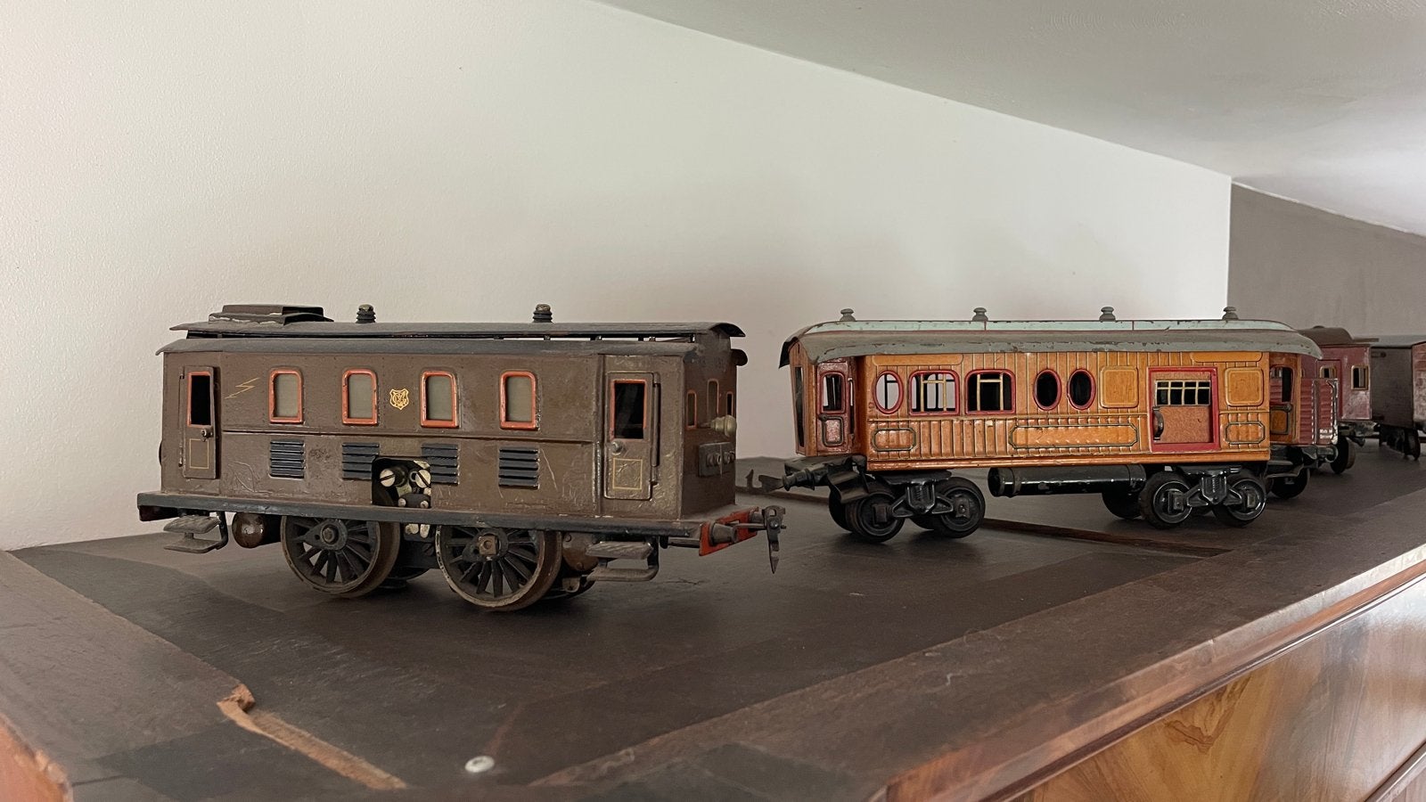 Antieke modeltrein met rails - Vintage trein set, Hobby en Vrije tijd, Modeltreinen | H0, Ophalen, Gelijkstroom of Wisselstroom