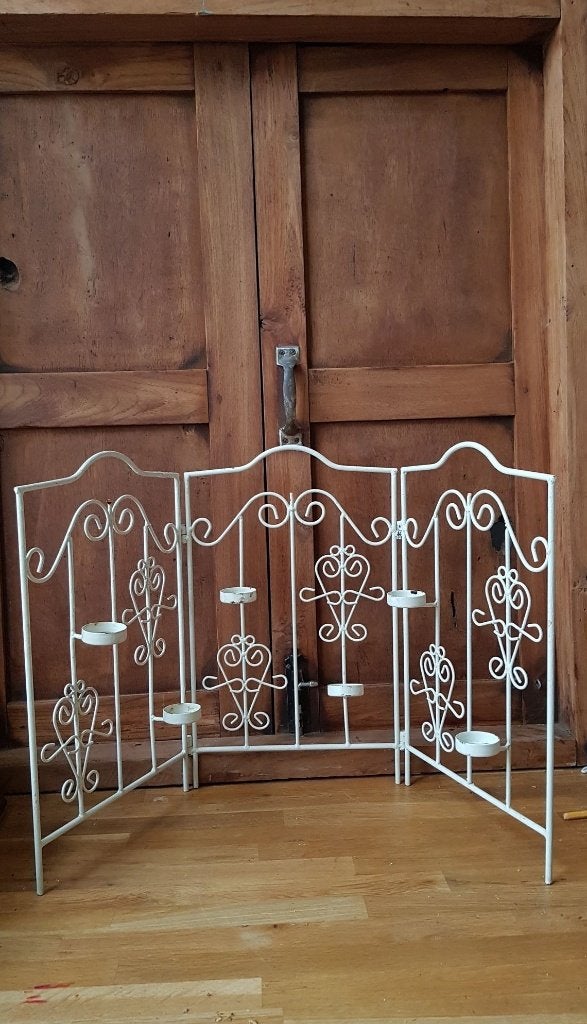 brocante gietijzeren kamerscherm, Ophalen of Verzenden