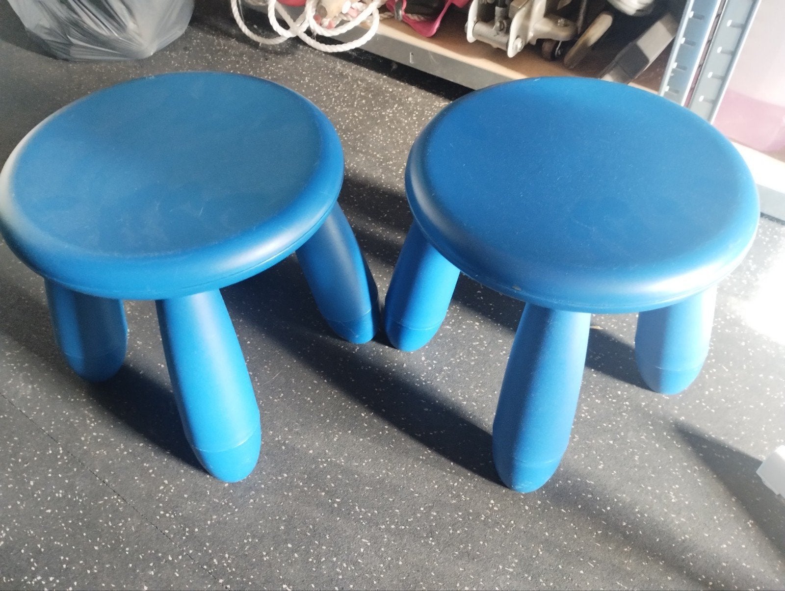 2x IKEA MAMMUT krukjes - Blauw, Ophalen of Verzenden, Gebruikt, Kunststof