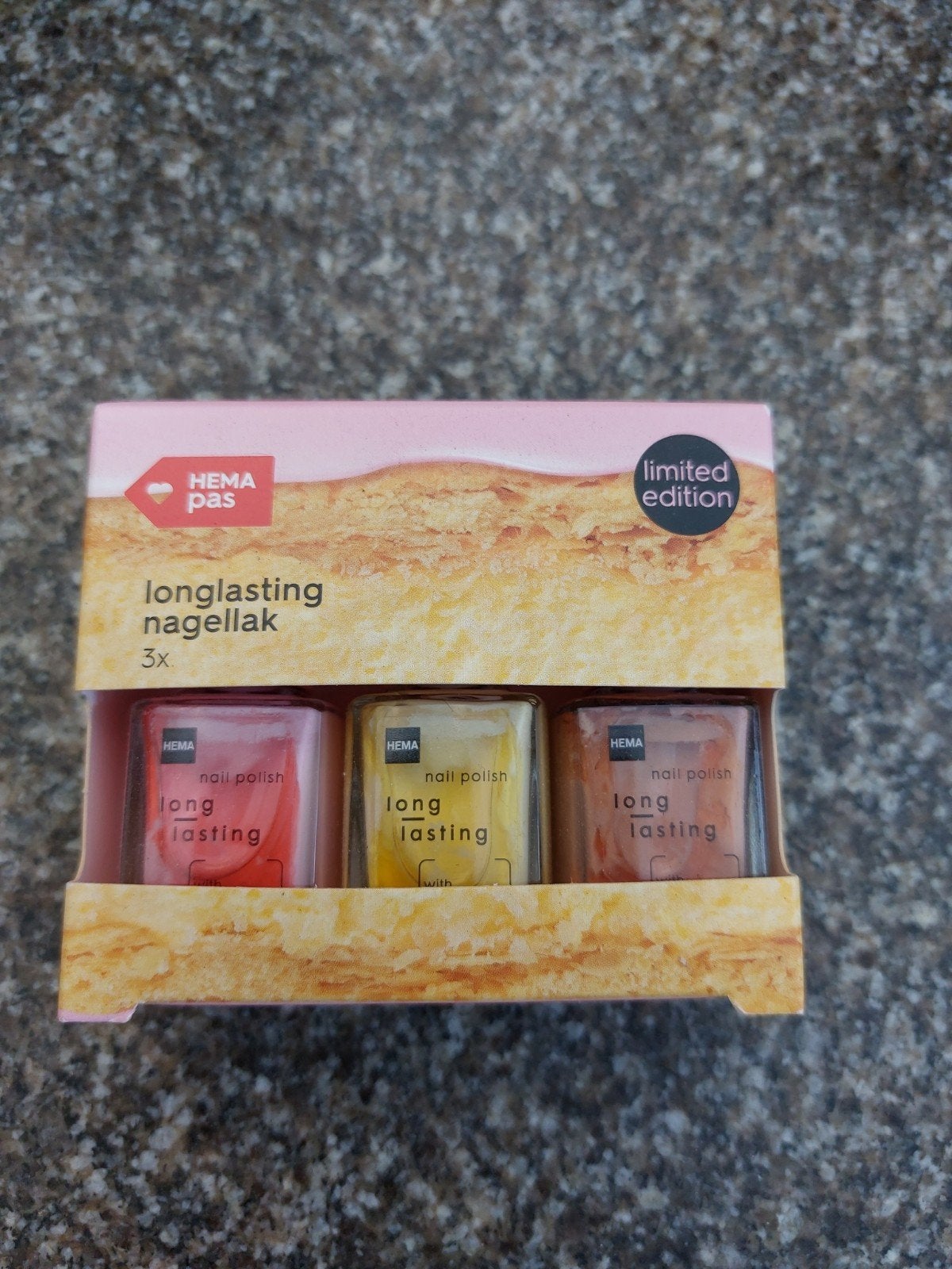 Hema Long Lasting Nagellak Set - 3x11ml Limited Edition, Ophalen of Verzenden, Nieuw, Handen en Nagels