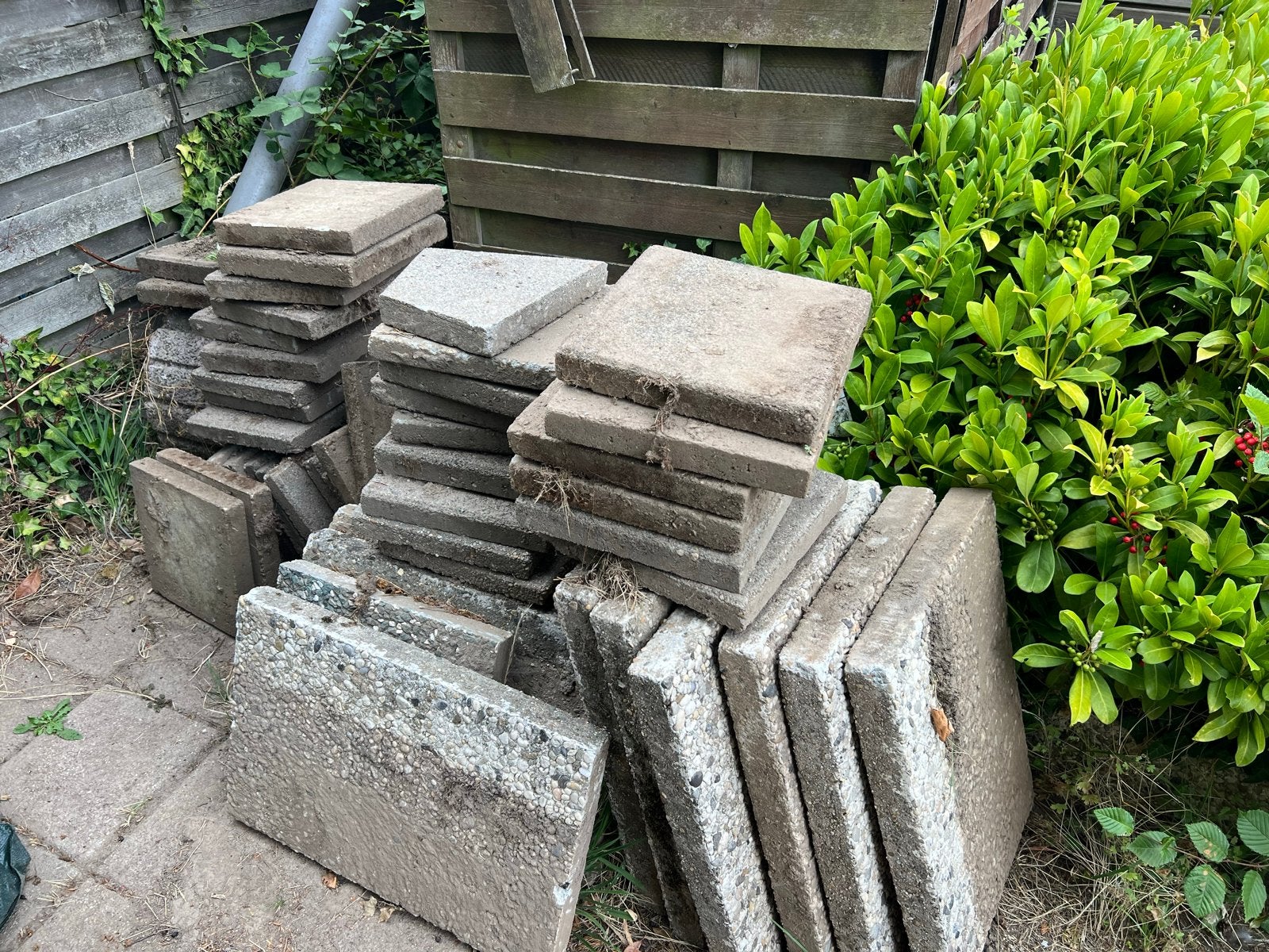 Stoeptegels en grindtegels, Tuin en Terras, Tegels en Klinkers, Ophalen, Gebruikt, 10 m² of meer, Beton