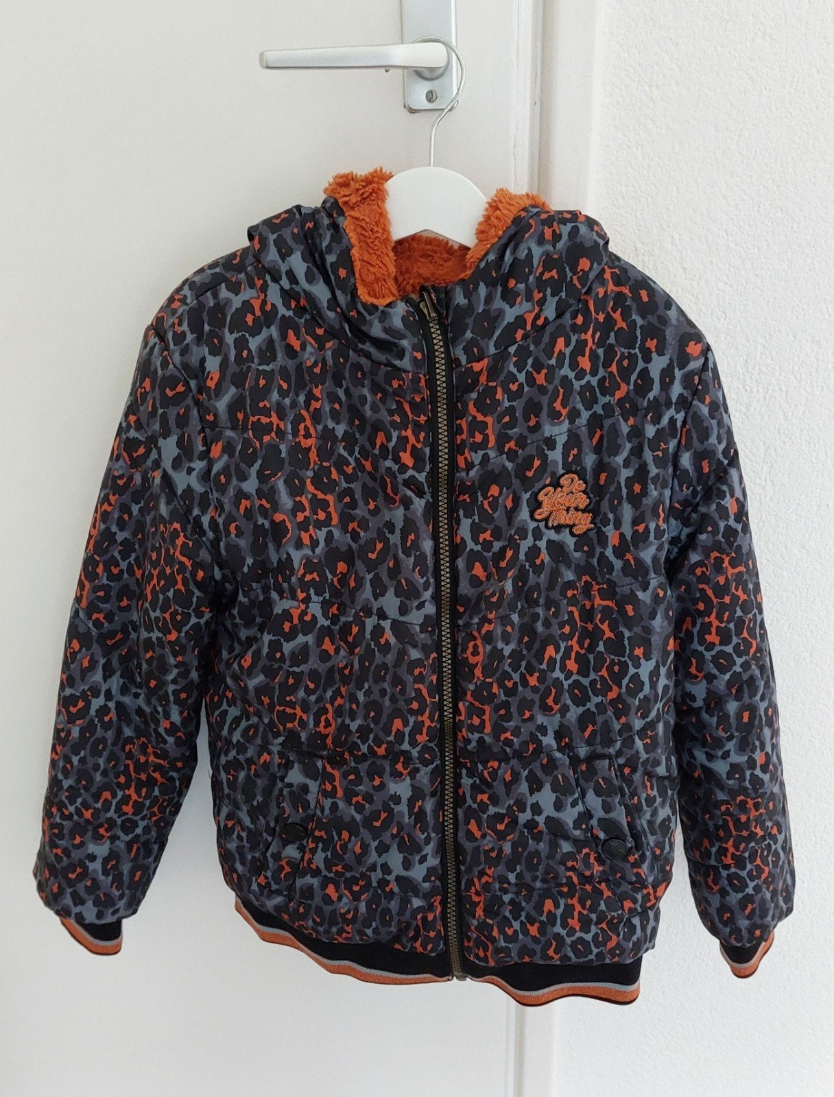 WE winterjas reversible meisje 134/140, Gebruikt, Meisje, Ophalen of Verzenden, WE Fashion