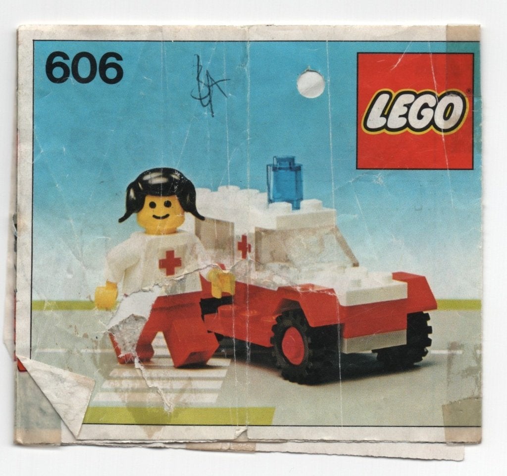 Lego 606-1 lego City, classic city ambulance, Lego, Ophalen of Verzenden, Inclusief instructies, Complete set