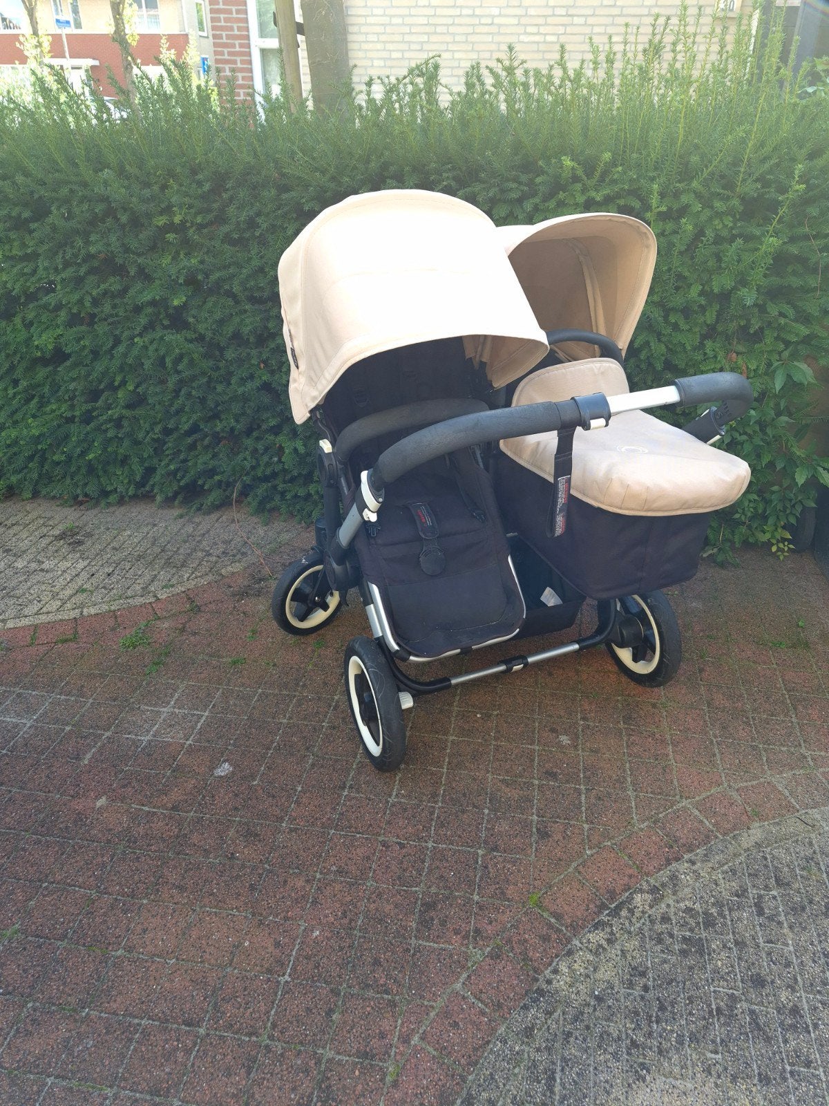 Bugaboo Donkey 2 Duo kinderwagen met boodschappen zijmand, Ophalen, Gebruikt, Duowagen, Bugaboo