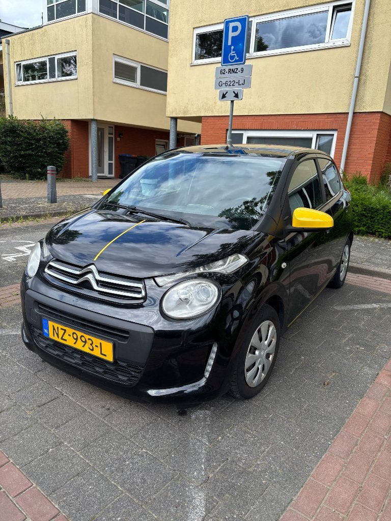 Citroën C1 1.0 VTi Airscape 68PK S&S 5D 2017 Zwart, Auto's, Voorwielaandrijving, 4 stoelen, C1, Zwart