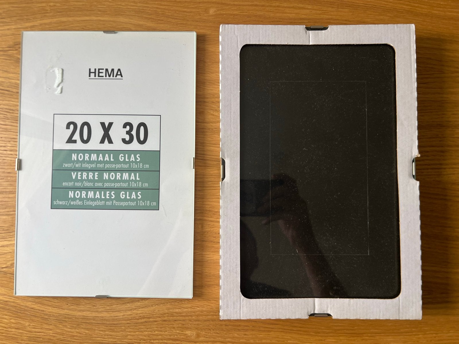 4x Hema Fotolijst 20x30 cm met Passe-partout, Ophalen, Nieuw, Fotolijst, Met glas