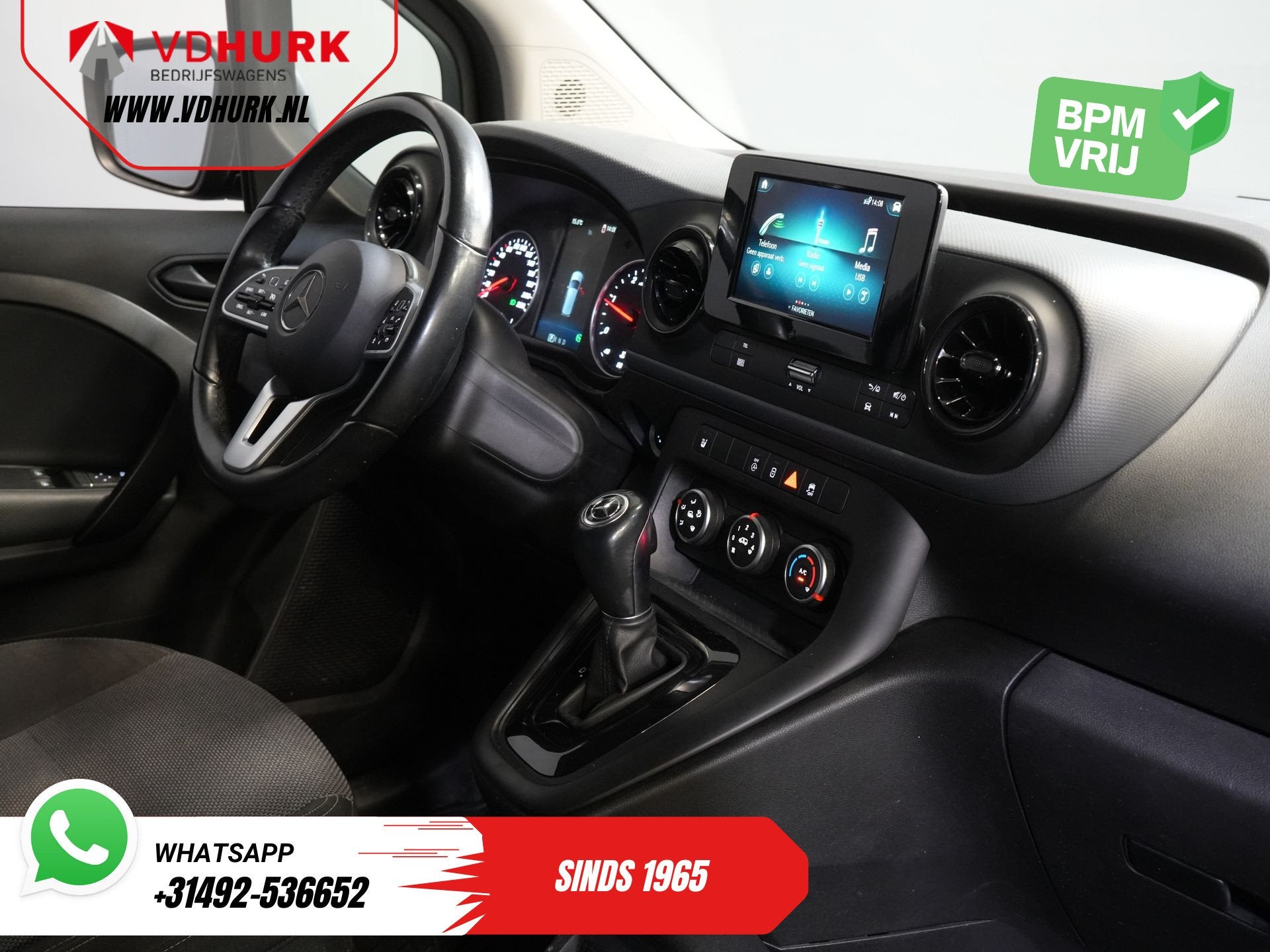 Mercedes-Benz Citan 112 CDI Aut. 3 Pers/ LED/ Stoelverw/ Car, Auto's, Stof, Gebruikt, Euro 6, 4 cilinders