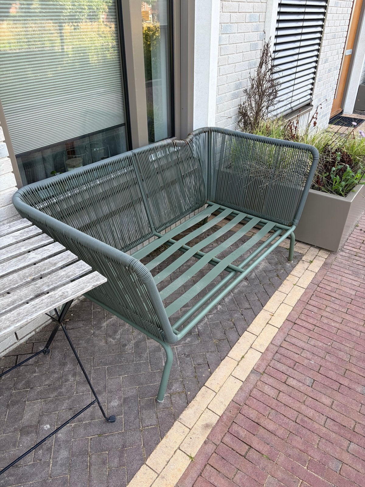 Kapotte tuinbank voor de handige klusser - GRATIS, Ophalen, Gebruikt, Metaal