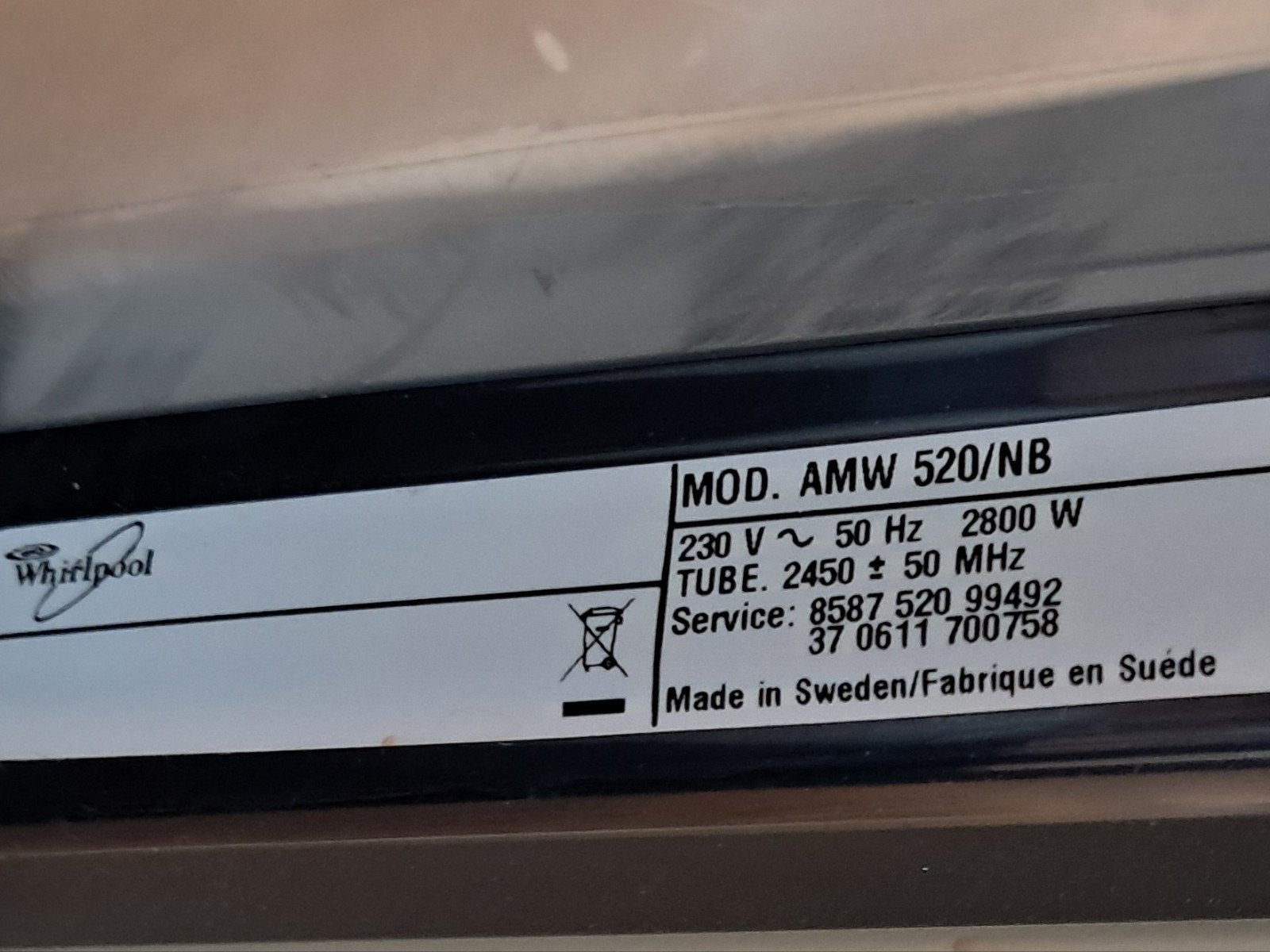 Combi Oven/magnetron, merk Wirlpool, Witgoed en Apparatuur, Ophalen, Gebruikt, Combi-oven, Inbouw
