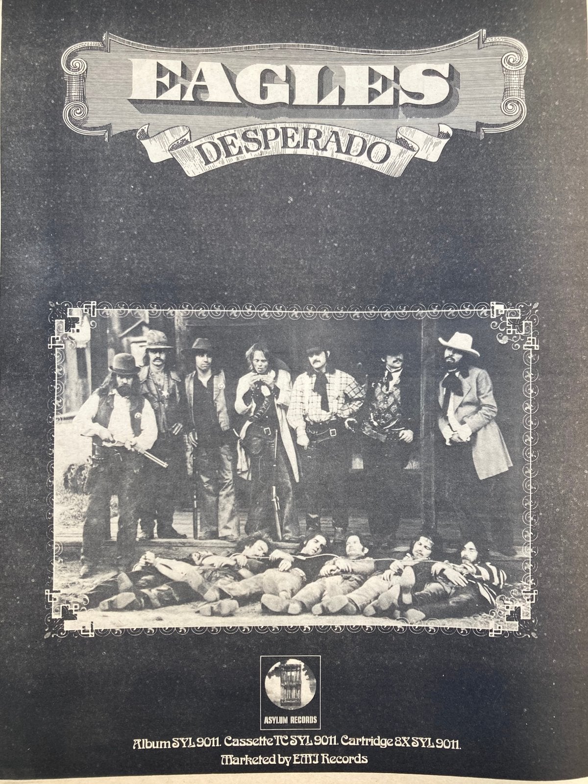 Paginagrote A3 advertentie EAGLES Desperado release, Ophalen of Verzenden, A1 t/m A3