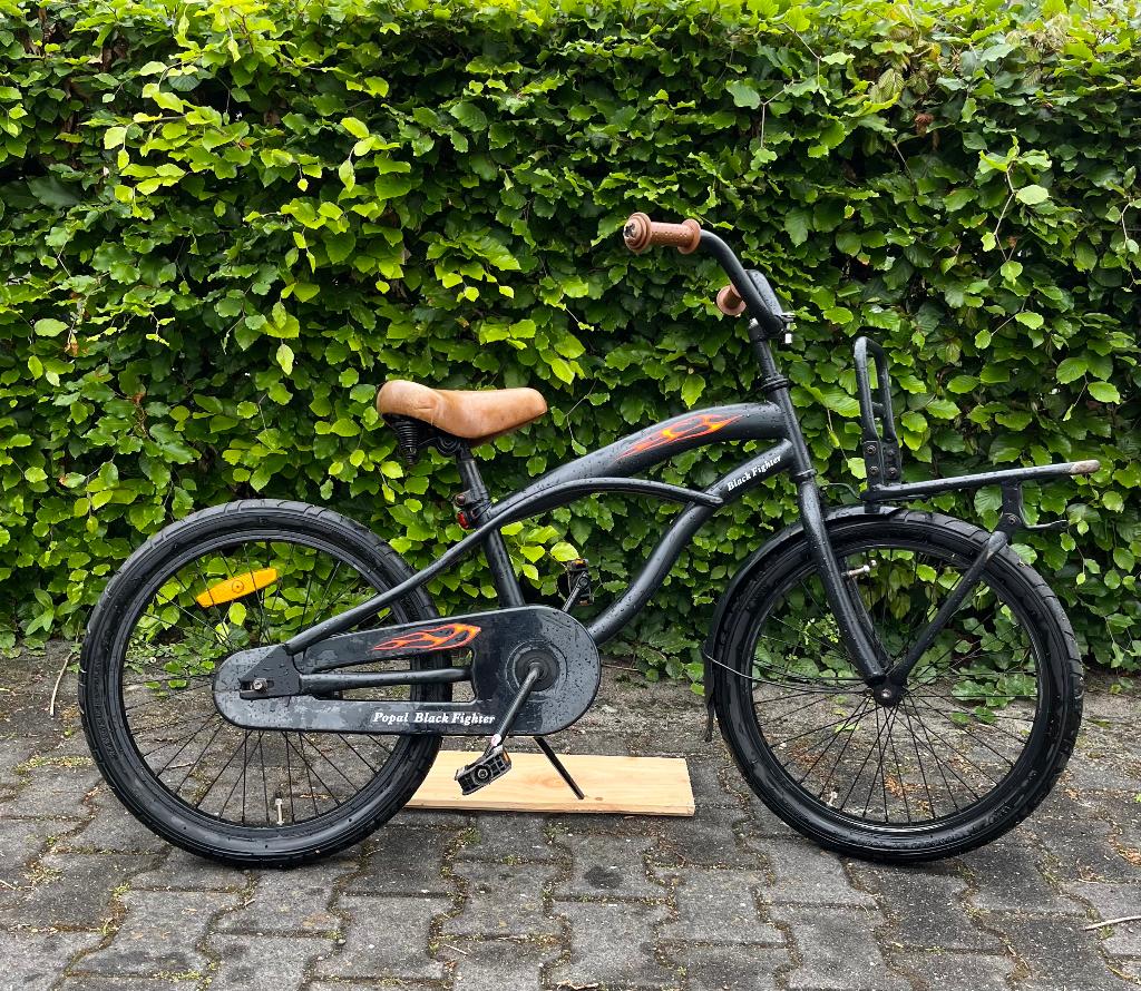 Jongens transport fiets 20" Black Fighter, Fietsen en Brommers, Fietsen | Jongens, Ophalen, Gebruikt, Terugtraprem, 20 inch