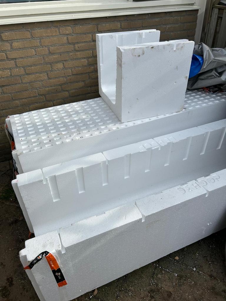 VBI funderingsbekisting 3 stuks, Ophalen, Gebruikt, Piepschuim (Tempex), 12 cm of meer