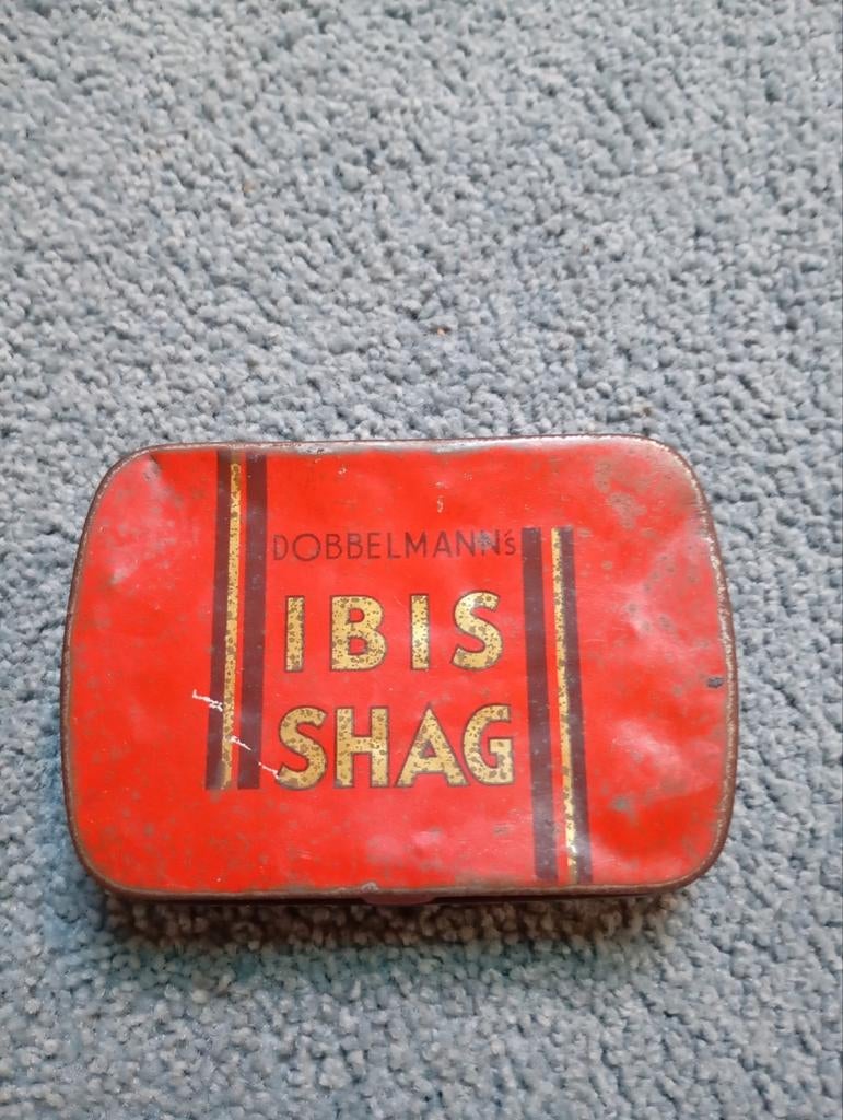 Vintage Blikje IBIS Shag Dobbelmann's, Verzamelen, Ophalen of Verzenden