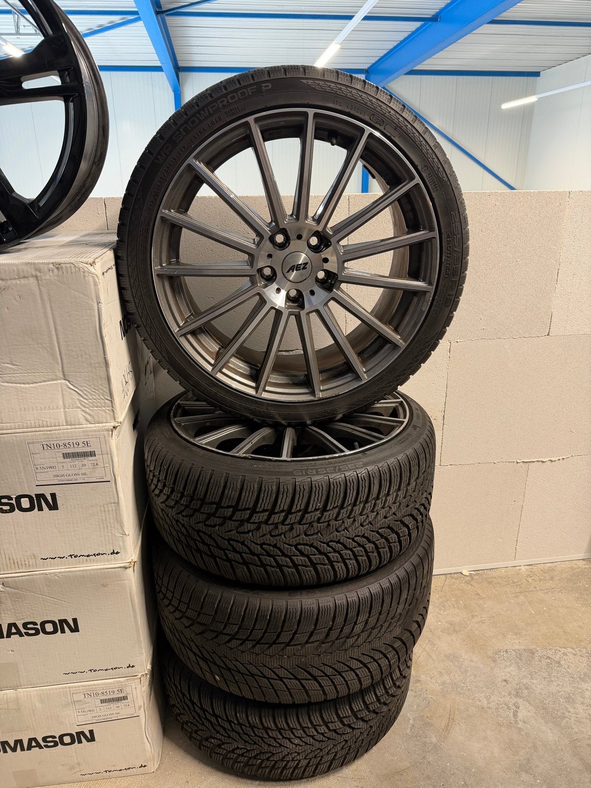 Breedset ABT velgen met banden voor C/E klasse Mercedes, 19 inch, Gebruikt, Overige, Banden en Velgen