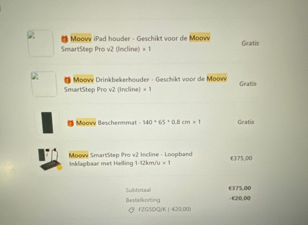 Moovv SmartStep Pro v2 Incline - Loopband Inklapbaar
