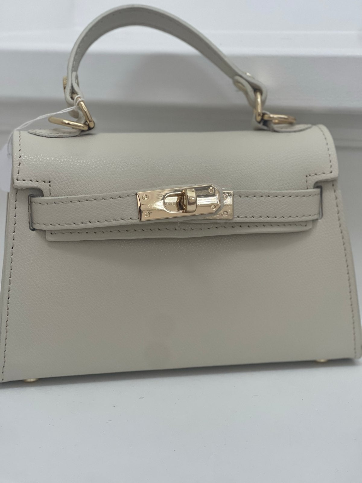 Leren handtas in Kelly-stijl, Sieraden, Tassen en Uiterlijk, Tassen | Damestassen, Nieuw, Handtas, Overige kleuren, Ophalen of Verzenden