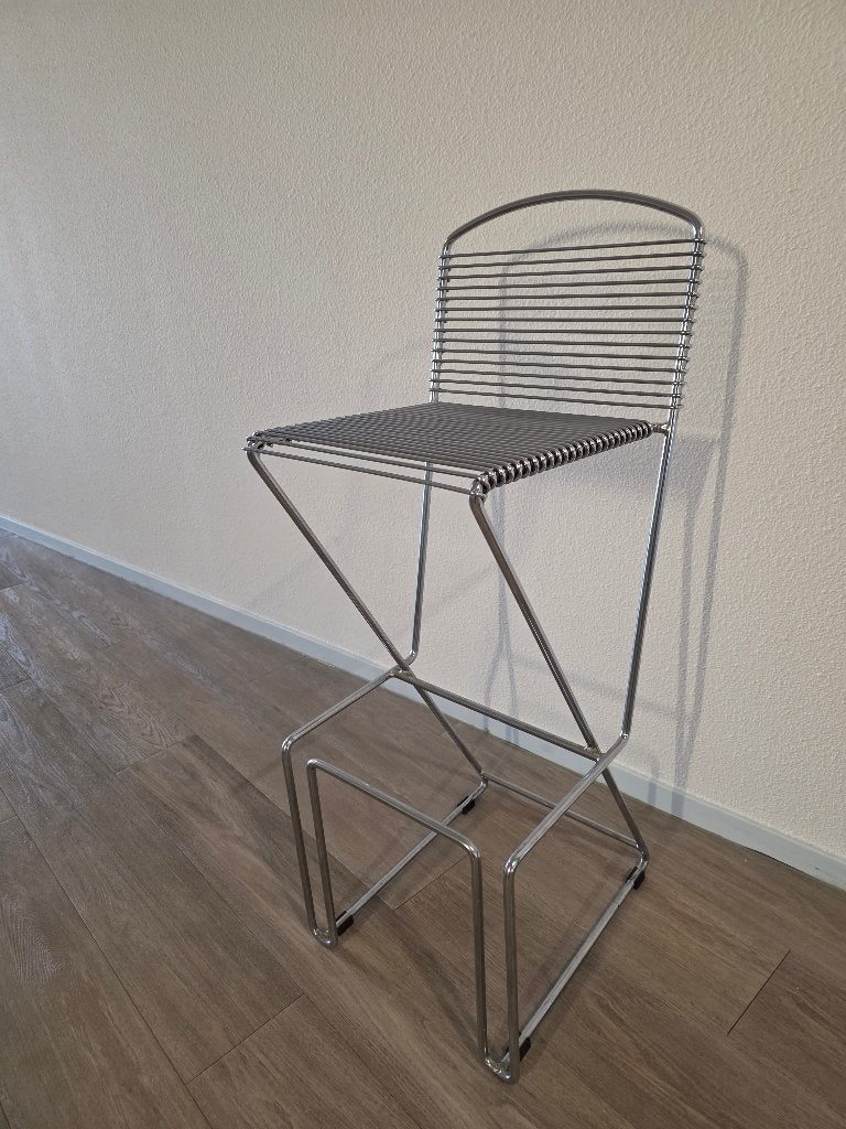 Till Behrens - Slubach Barkruk Draadstaal, Ophalen, Gebruikt, Met voetsteun, 60 tot 90 cm