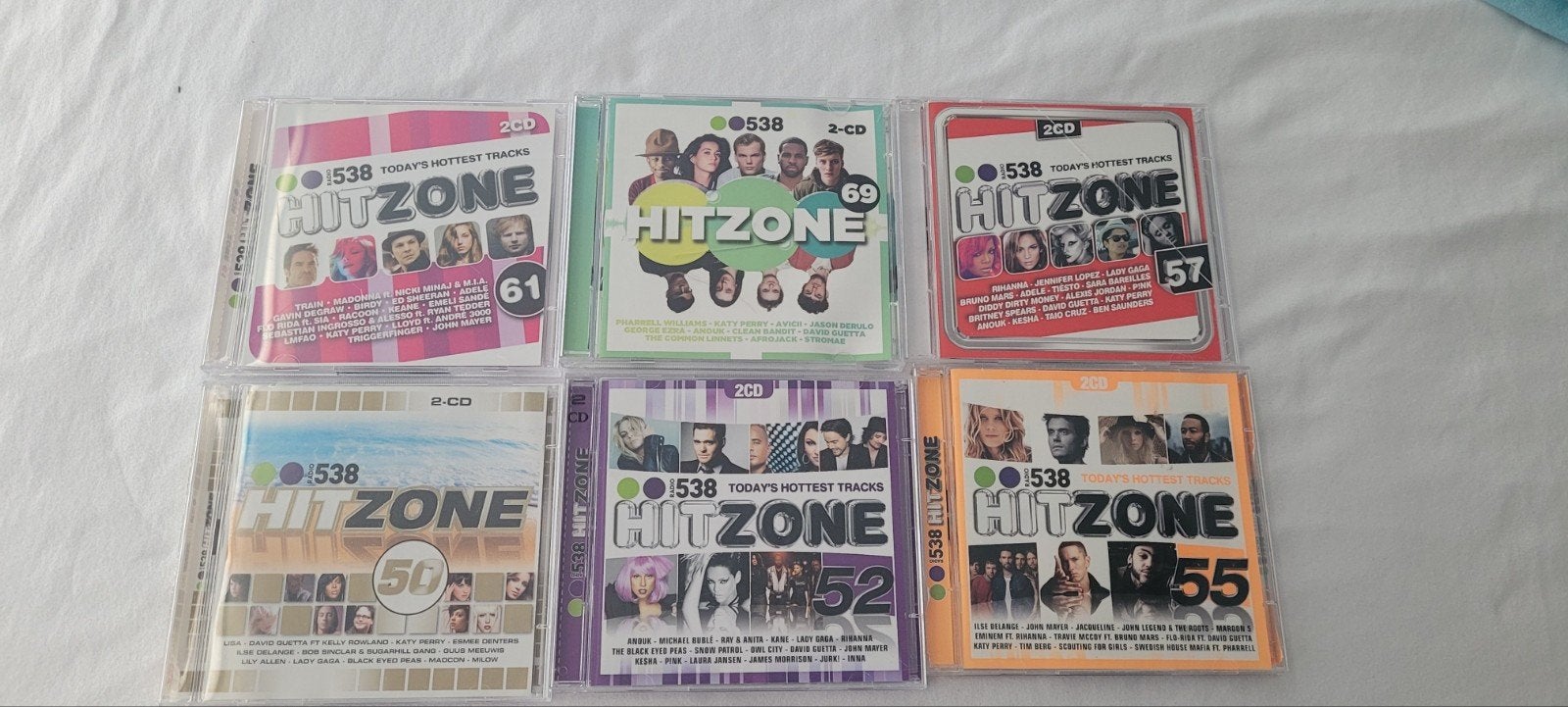 538 Hitzone  CD's  50, 52,55,57 en 69, Gebruikt, Pop, Ophalen of Verzenden, Verzamelalbum