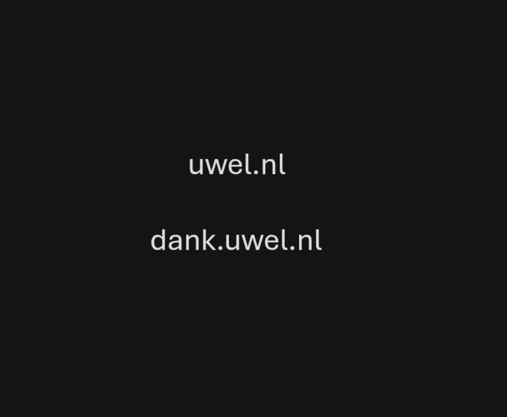 Leuke pakkende website naam    |   uwel . nl, Ophalen of Verzenden