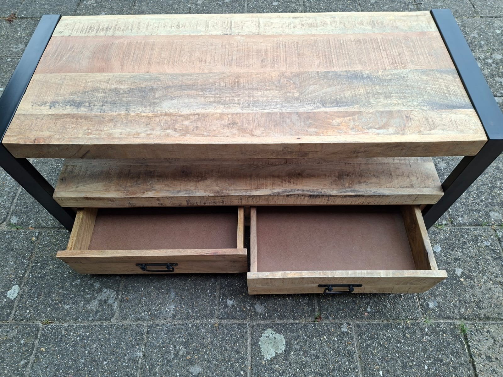 Leen Bakker Britt meubel 110cm in goede staat, Huis en Inrichting, Tafels | Salontafels, 50 – 75, Gebruikt, 100 tot 150 cm, Rustiek