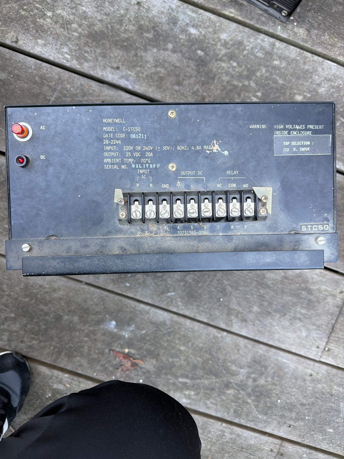 Honeywell C-STC50 Industriële Voedingseenheid, Ophalen