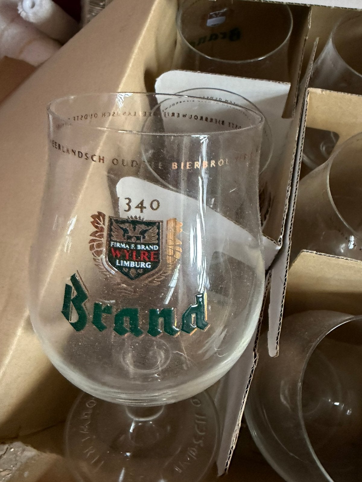 6 brand bier speciale glazen, Ophalen of Verzenden, Zo goed als nieuw, Bierglas