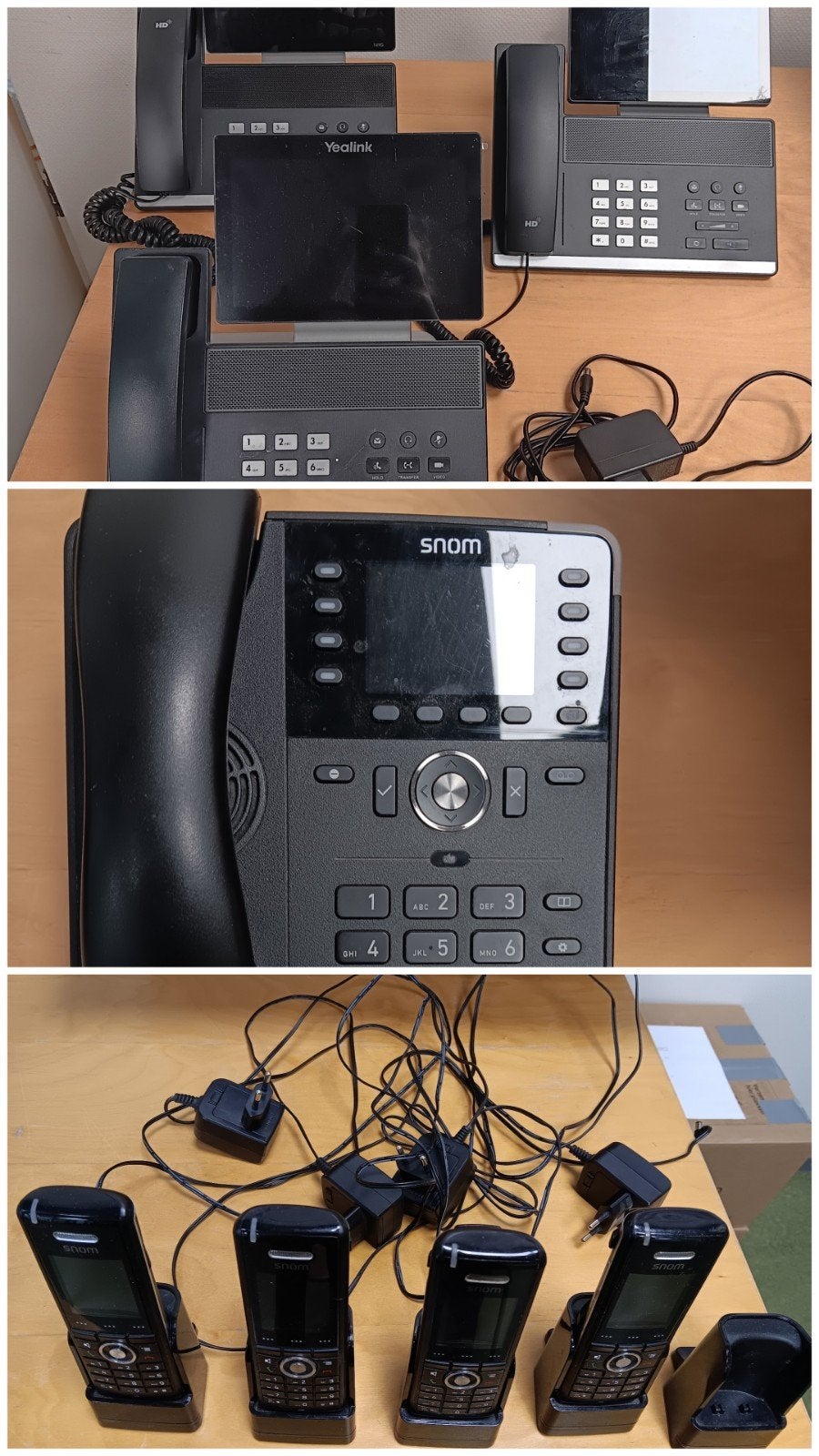 3x Yealink 5x Snom telefoontoestel, Telecommunicatie, Ophalen of Verzenden, Gebruikt, Overige typen