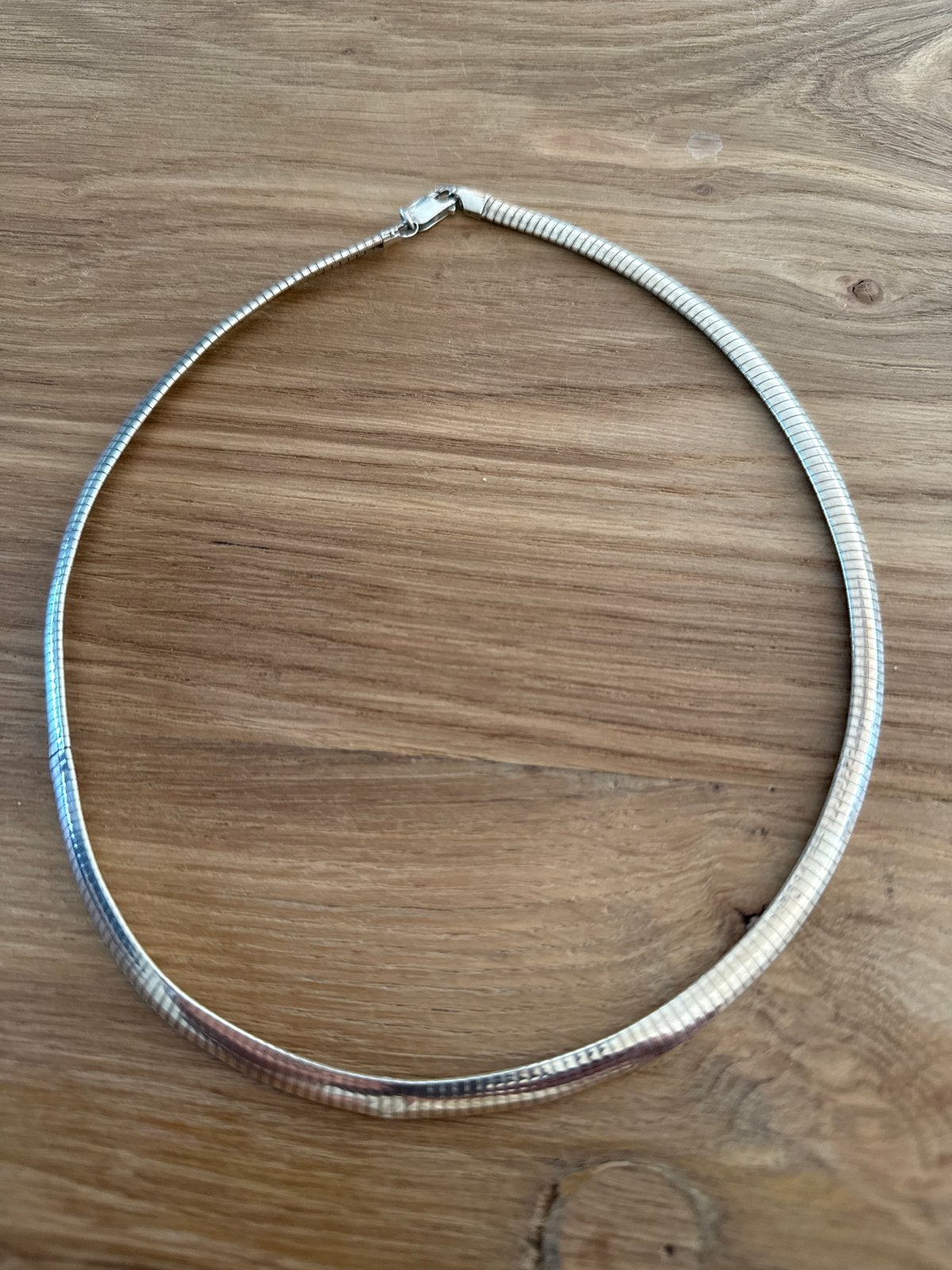 Zilveren Omega Collier - 925 Sterling Zilver, Ophalen of Verzenden, Gebruikt, Zilver