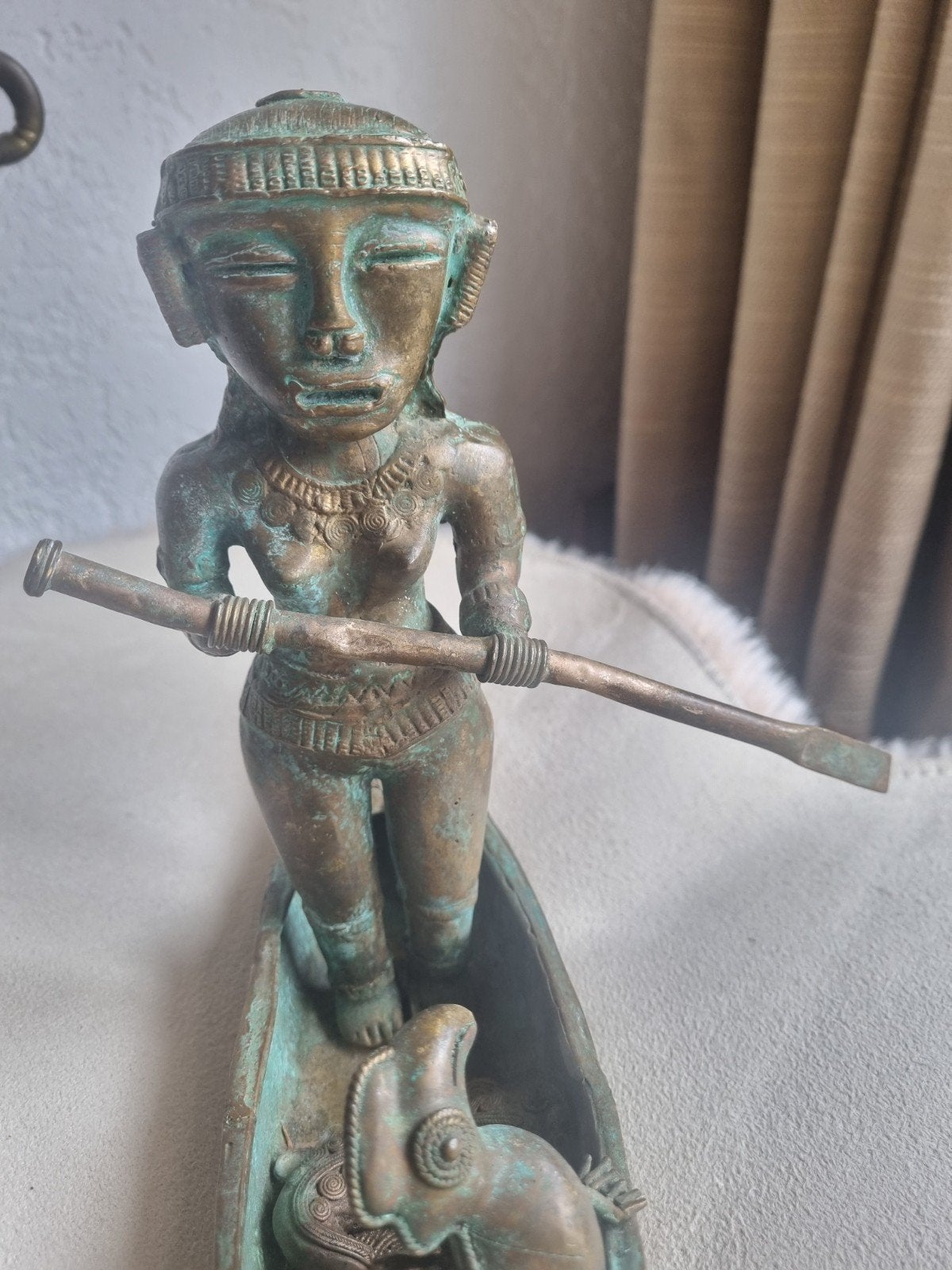 bronzen sculptuur Zuid-Amerikaans ,maya cultuur, Ophalen of Verzenden
