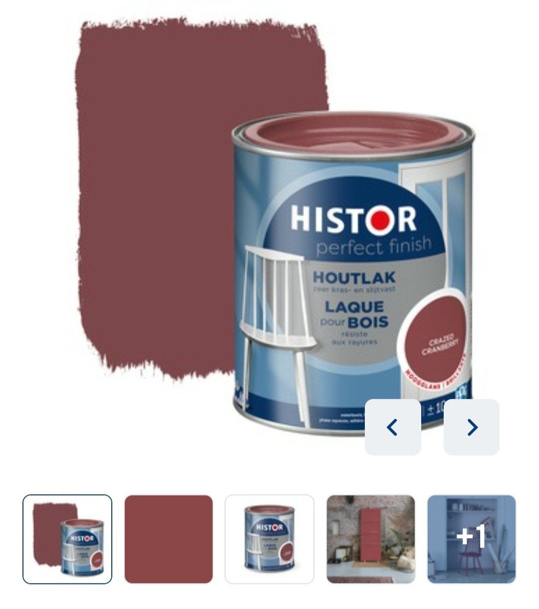 histor perfect finish houtlak bordeaux gamma muurverf nieuw, Ophalen, Nieuw