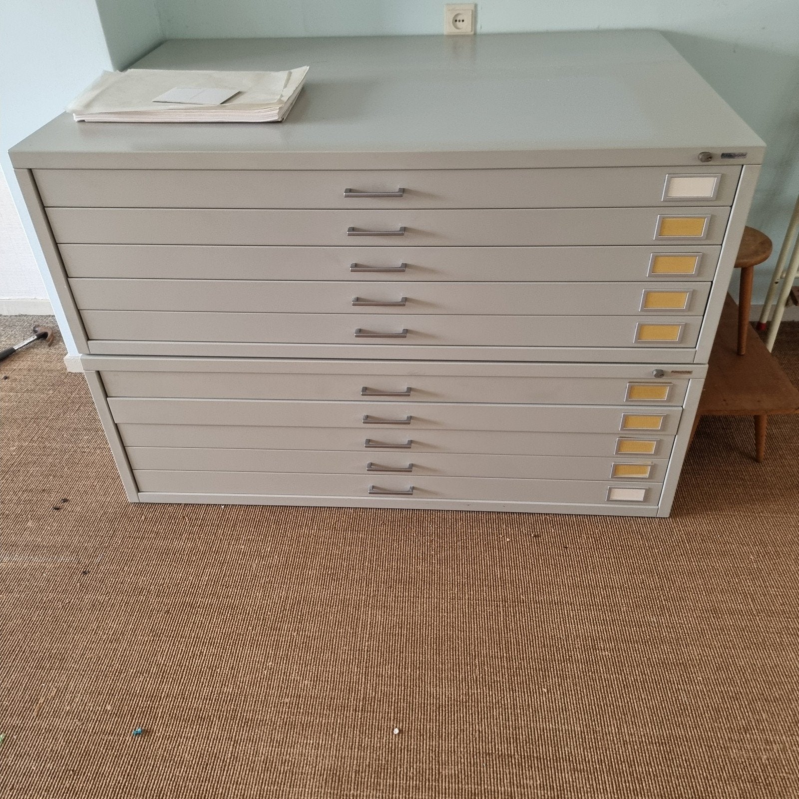 Lade kast, land - tekeningen kast, Ophalen of Verzenden, Zo goed als nieuw, 25 tot 50 cm, 50 tot 100 cm