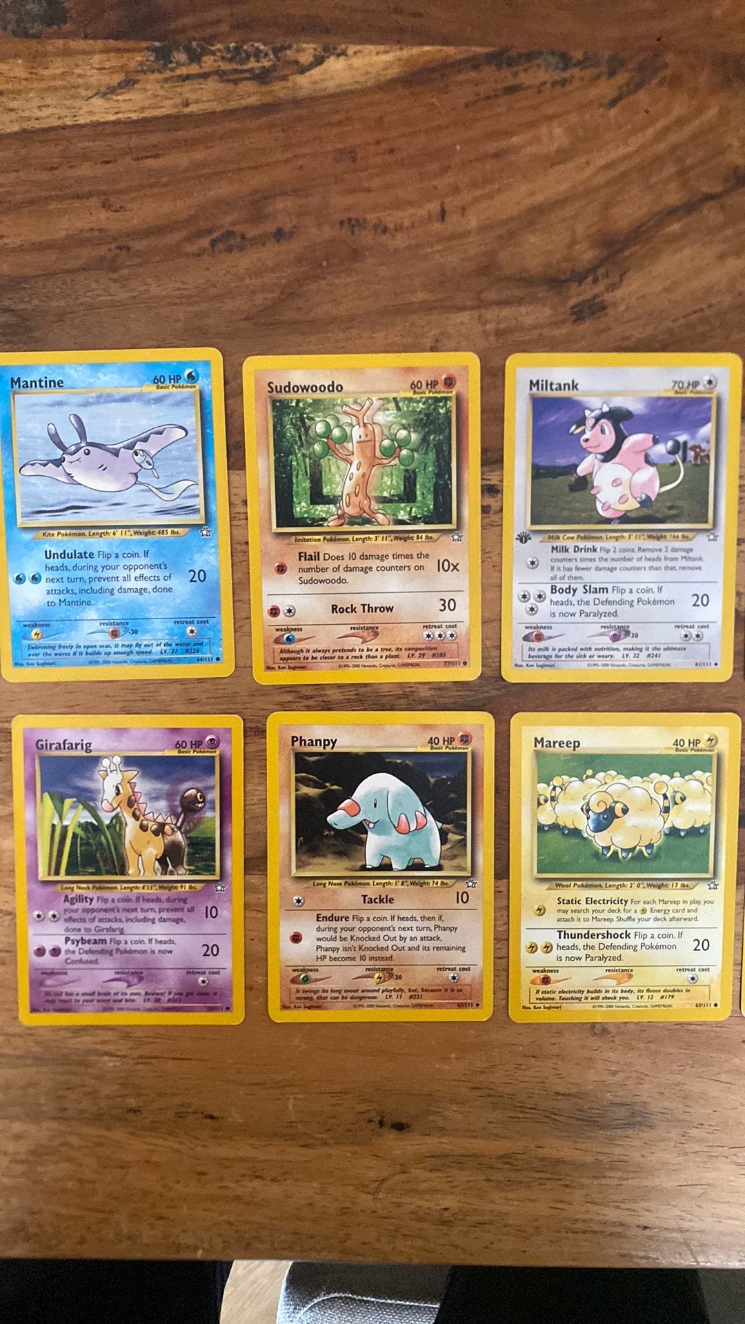 Vintage Pokémon Neo Genesis 2000 - 4x 1st Edition 14 kaarte, Ophalen, Meerdere kaarten