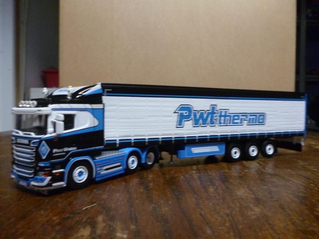Tekno Scania Peter Wouters Transport met certificaat, Hobby en Vrije tijd, Modelauto's | 1:50, Nieuw, Bus of Vrachtwagen, Tekno