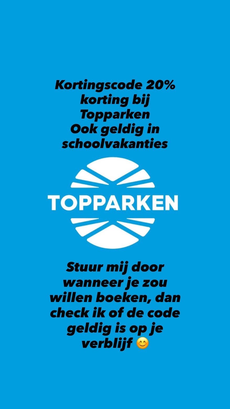 Kortingscode Topparken - 20% korting OOK IN SCHOOLVAKANTIES., Tickets en Kaartjes, Kortingen en Cadeaubonnen, Eén persoon, Kortingsbon