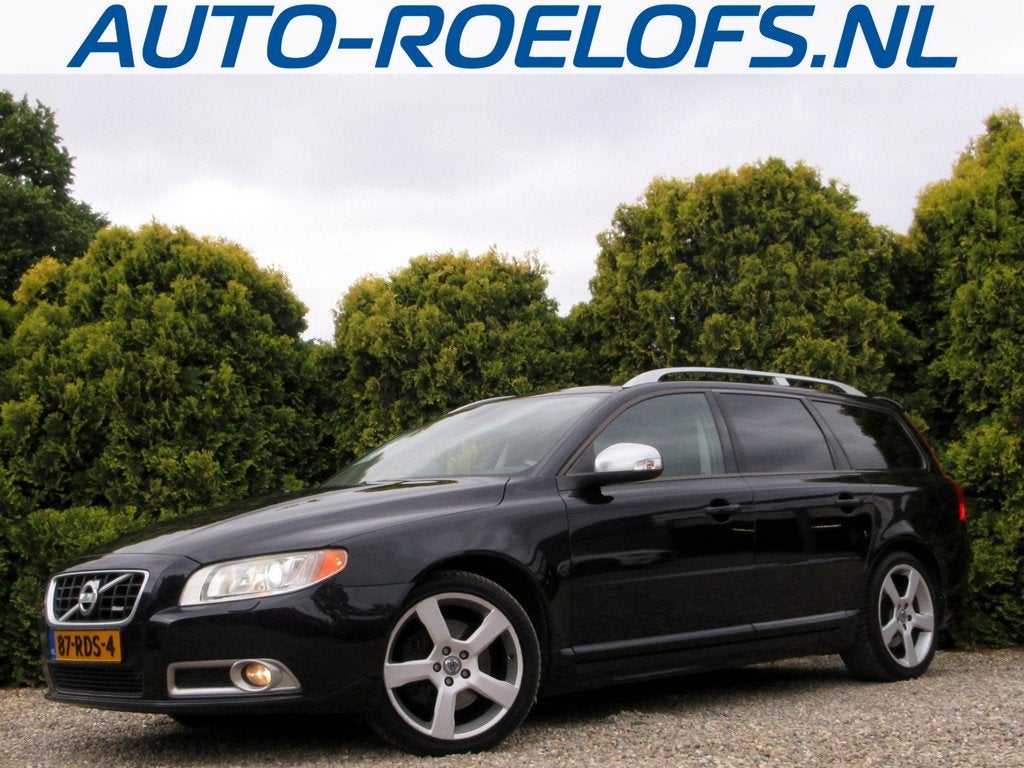 Volvo V70 2.0T R-Edition Automaat * Leer * Navi *, Auto's, Volvo, Euro 5, 4 cilinders, Zwart, 203 pk